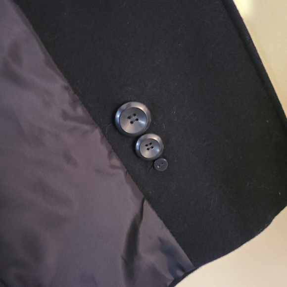 New York & Company Lined Wool Blend Navy Pea Coat 16 - Picture 7 of 11